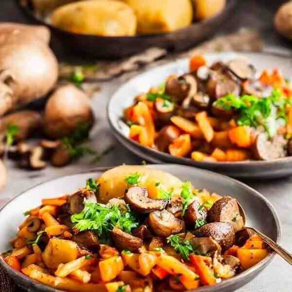 Картофельные зразы с мясом и грибами